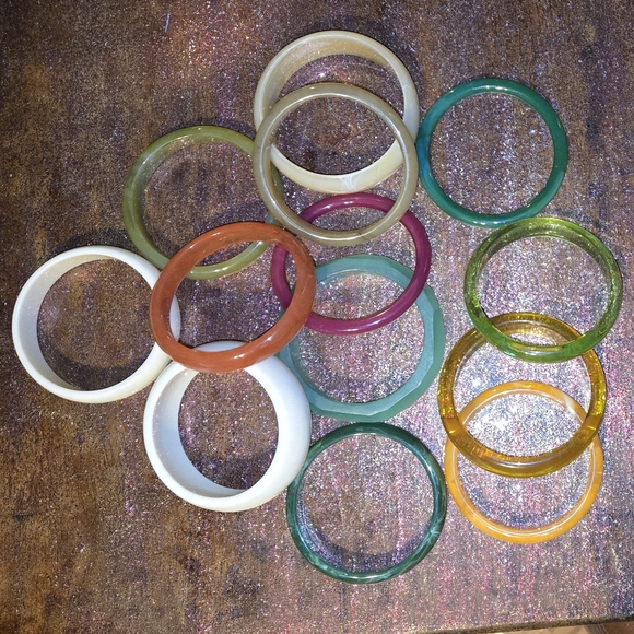 Lucite Bangle Bracelet Set Vintage - Picture 7 of 7